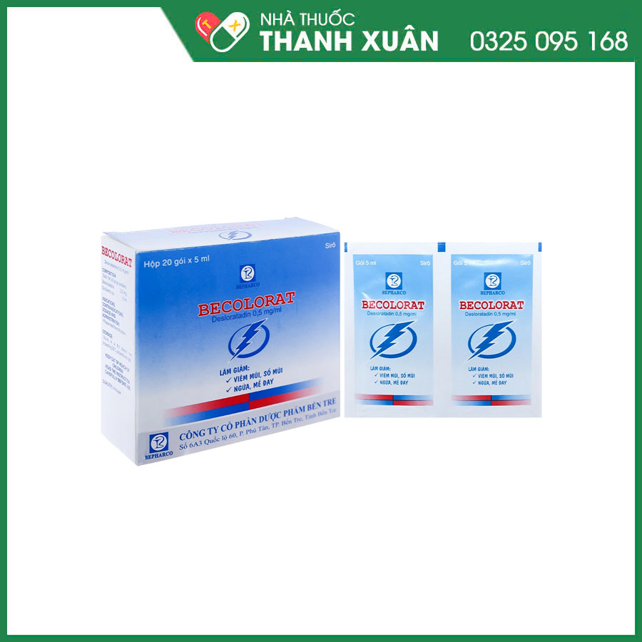 Becolorat 0,5mg/ml thuốc điều trị viêm mũi dị ứng và mề đay
